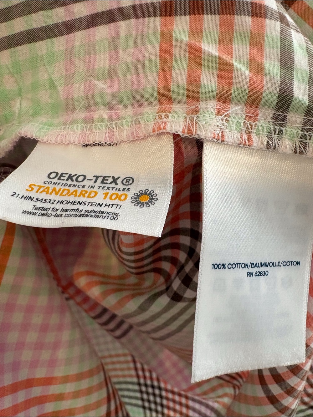 Lands' End Pink Plaid Tunic Preppy Cotton Shirt - Picture 4 of 10